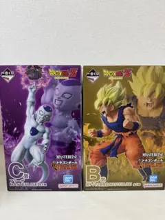 一番くじドラゴンボールB賞超サイヤ人孫悟空 、C賞フリーザMASTERLISE