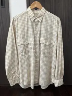 Porter classic ギンガムチェックロールアップシャツ