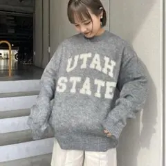 CIAOPANIC TIPY ロゴニット 長袖 セーター L グレー ゆったり