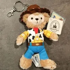 ダッフィー ウッディ　ぬいぐるみキーホルダー　ディズニーランド香港
