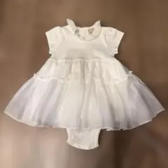 petit main フリル付きベビードレス 70サイズ