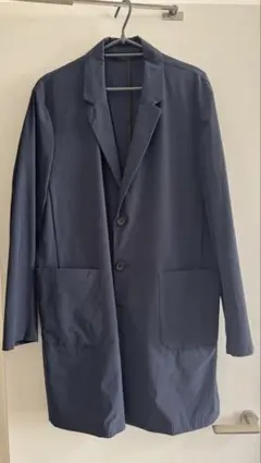 JUNRED ネイビー シングルボタン コート
