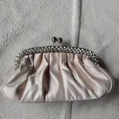 ♪*♪様 淡いピンク サテン パーティーバッグ