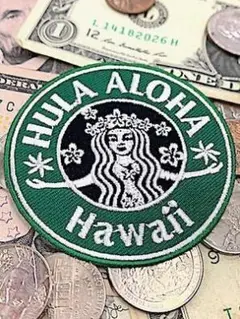 ワッペン アップリケ HULA ALOHA Hawaii LA0202