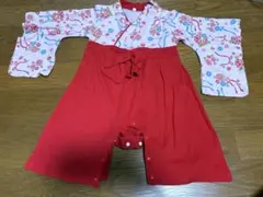 袴ロンパース 女の子　初節句　ひな祭り　お食い初め 90