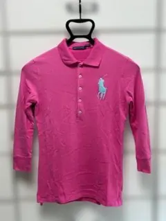 RALPH LAUREN 長袖 ポロシャツ ピンク S