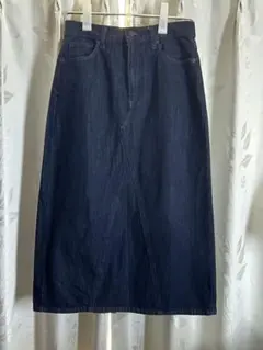 UNIQLOユニクロ　デニムパネルロングスカート/丈短め