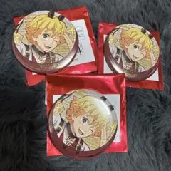 鬼滅の刃 午年 箔押し缶バッジ 我妻善逸　3点