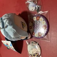 A3! エースリー 雪白東 寝そべりぬいぐるみ 缶バッジ キーホルダー ミラー
