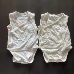 UNIQLO コットンメッシュボディスーツ ノースリーブ60 2枚組