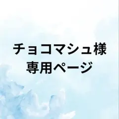 チョコマシュ様専用ページ
