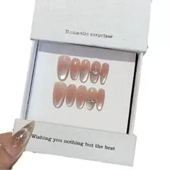 ヌードピンク グラデーション ネイルチップ 10個セット