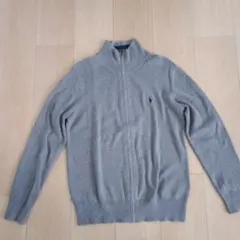 POLO RALPH LAUREN ジップアップカーディガン グレー L
