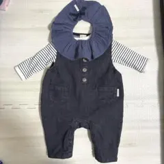 ダークブルーのロンパース・カバーオール