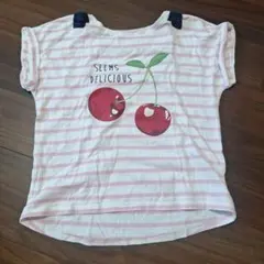 140cm GITA ボーダー さくらんぼプリント Tシャツのサムネイル
