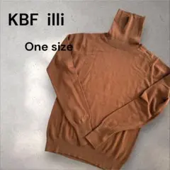 【美品】KBF illi イリ　タートルネック　ブラウン One size