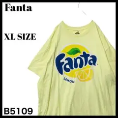 古着 Fanta ファンタレモン 企業系 プリントTシャツ イエロー 黄色 XL