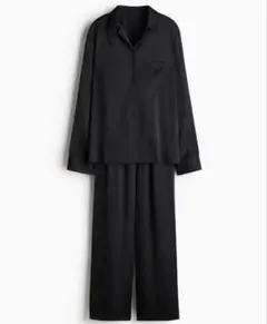 H&M サテンパジャマ 黒