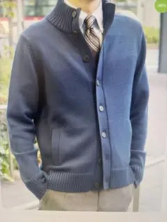 ヨッシー様専用 鎌倉シャツ スタンドカラーカーディガン ネイビー