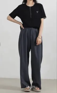 DayCloset 黒 半袖Tシャツ ハート刺繍　新品　美品