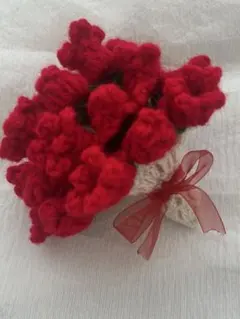 ミニミニ花束ブランケット　コースター　鍋敷き　ハンドメイド