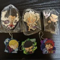 ワンピース　ラバーマスコット6点セット