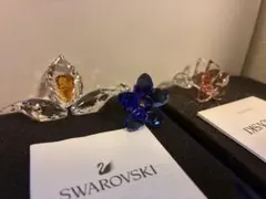 スワロフスキー デザートローズ リンドウ アフリカンオーキッド 3点セット