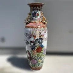 【倉庫からのお宝品】大型 花瓶 陶器 金彩 鶴 松 桜 倉庫からのお宝品】大型 花瓶 陶器 金彩 鶴 松 桜 - メルカリ