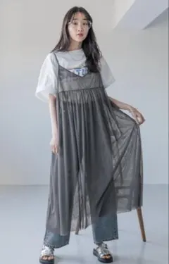 チュールキャミワンピース