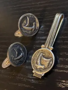 GEORG JENSEN シルバー ネクタイピン カフスセットのサムネイル