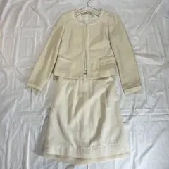 ROPE ロペ ノーカラー ツイードジャケットセットアップ 入学式 卒業式