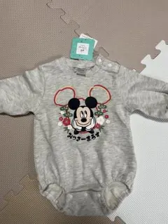 ミッキーマウス　長袖ロンパース70cm