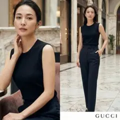 GUCCI✨水色 リネン ノースリーブ M タンクトップ トップス - メルカリ