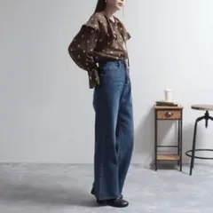 fredy emue フレディエミュ シアー楊柳刺繍ケープブラウスのサムネイル
