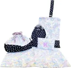 ☆彡ゆめかわユニコーン⭐︎* 上靴袋 お弁当袋 ランチマット 巾着袋他4点セット