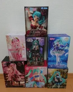 初音ミク 桜ミク フィギュア 7体セット AMP 桜提灯 アラビアン 悪魔 等