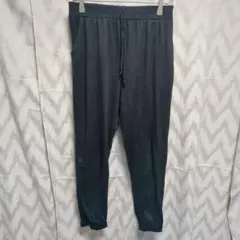 レディース 黒 ジョガーパンツ ゴムウエスト スウェット