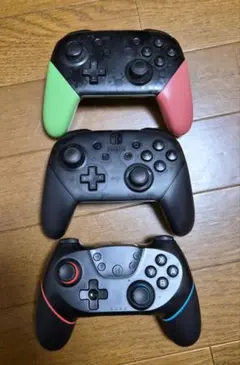 Switch プロコン 3個セット ジャンク含む スティック不良あり