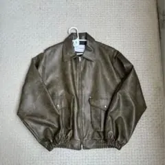 vintage real leather jacket a2 g1 短丈 本革 - メルカリ