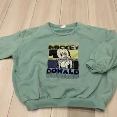 ミントグリーン ミッキー ドナルド トレーナー