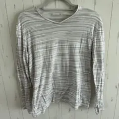 Calvin Klein 長袖Tシャツ Mサイズ ホワイトストライプ