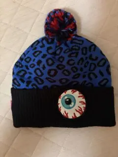 MISHKA ニット帽 ビーニー ポンポン付き 目玉デザイン
