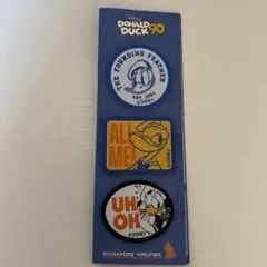 シンガポール航空 ドナルドダック ワッペン3枚セット