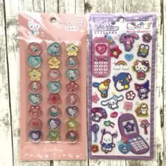ハローキティおはじきふうシール　平成はっぴーフォン