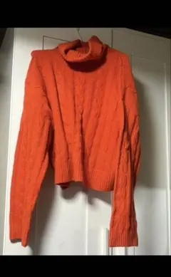 GU ケーブル ニット タートルネック セーター レディース