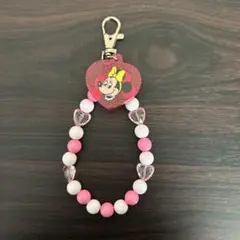 ミニーちゃん ビーズキーホルダー