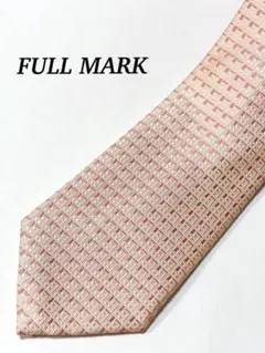 2本目半額 極美品 FULL MARK ピンク 幾何学模様 ネクタイ シルク