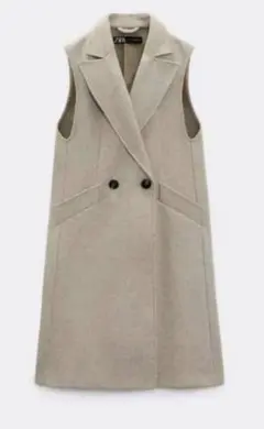 ZARA ザラ ダブルブレストソフトロングジレ