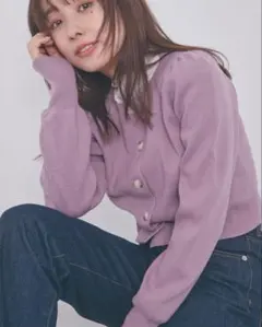 【新品未使用】パフショルダーカーディガン