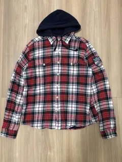 Polo by Ralph Lauren チェック柄フード付きシャツ L ラルフ